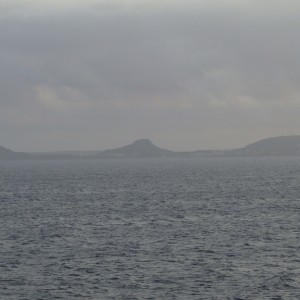 Curacao in the distance