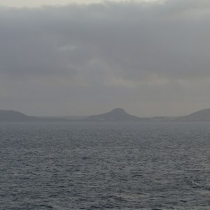 Curacao in the distance