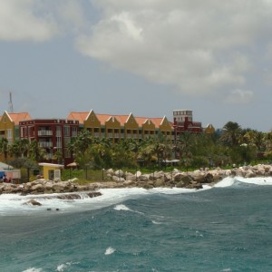 Looking towards the Renassaince Resort