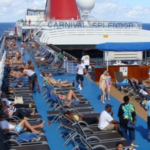 Looking aft - Deck 11 starboard side