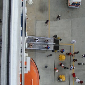 Gangway directly below