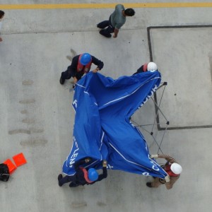 Setting up the canopy