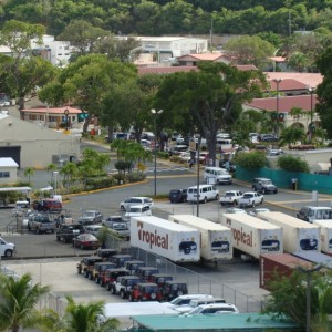 Looking towards the Havensight Mall