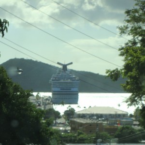 Carnival Splendor in the distance