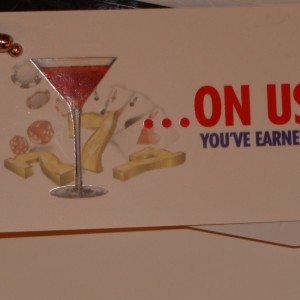 Drinks on Us card