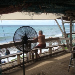 Seating overlooking the beach