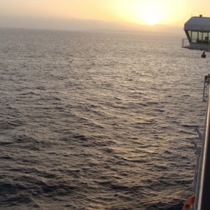 Beautiful sunrise and smooth seas