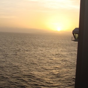 Beautiful sunrise and smooth seas