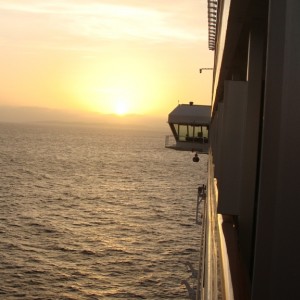 Beautiful sunrise and smooth seas