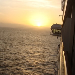 Beautiful sunrise and smooth seas