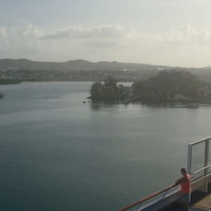 Sailing into Antigua