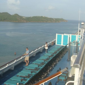 Sailing into Antigua