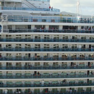 Looking over the Royal Princess