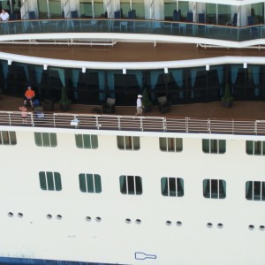 Looking over the Royal Princess