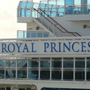 Looking over the Royal Princess