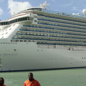 The Royal Princess docked in St.John's, Antigua