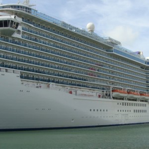 The Royal Princess docked in St.John's, Antigua