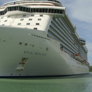 The Royal Princess docked in St.John's, Antigua