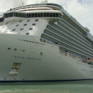 The Royal Princess docked in Antigua