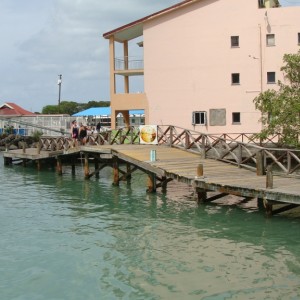 Another view of the boardwalk between the piers