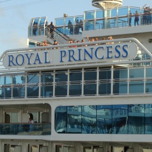 Royal Princess backs out of her berth