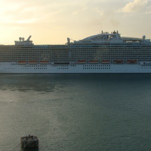 The Royal Princess spins around