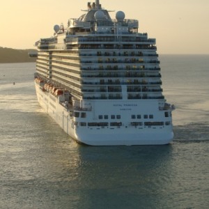 The Royal Princess spins around