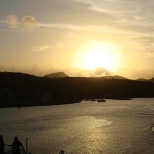 Sunset over Antigua