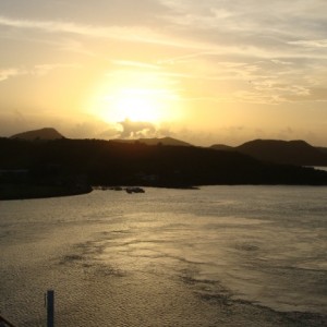 Sunset over Antigua