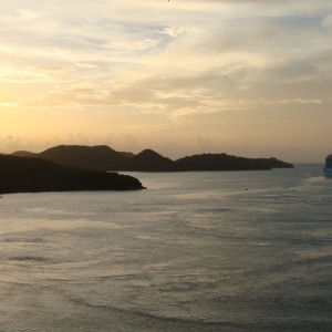 The Royal Princess heads out to sea