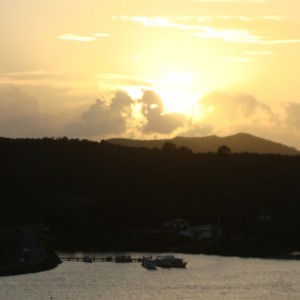 Sunset over Antigua