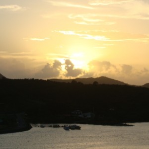 Sunset over Antigua