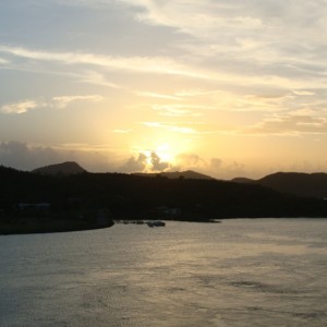 Sunset over Antigua