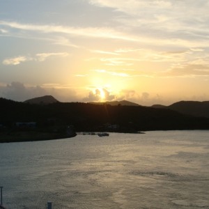 Sunset over Antigua