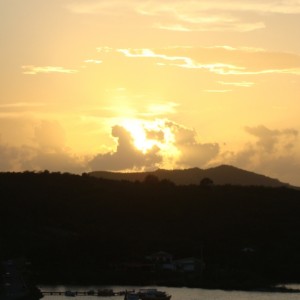 Sunset over Antigua