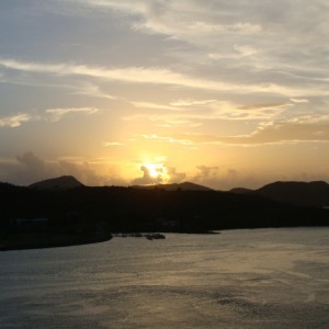 Sunset over Antigua