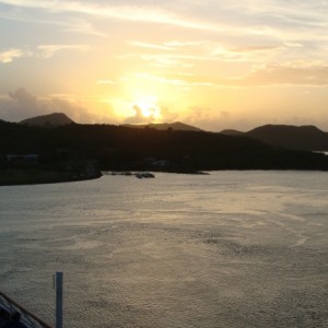 Sunset over Antigua