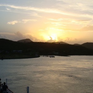 Sunset over Antigua