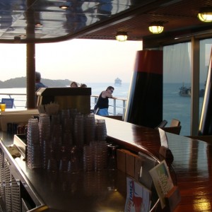 My view from the Liner Bar