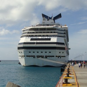 Carnival Splendor docked in St. Maarten