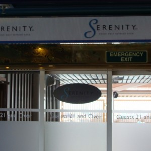 Sliding doors to Serenity - Deck 9 aft