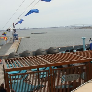 Looking aft - Deck 10 starboard side