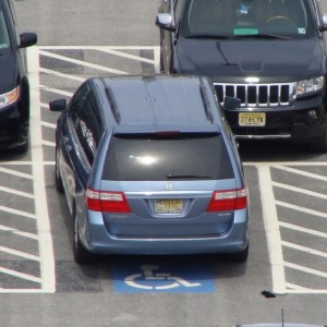 Our van in the parking lot