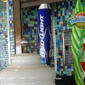 Bud Light & Thirsty Frog Red on tap