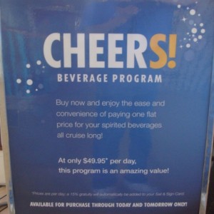 "Cheers" sign