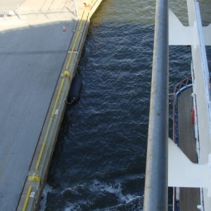 Pushing away from the pier