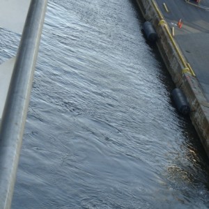 Pushing away from the pier