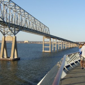 Sailing under the Key Bridge