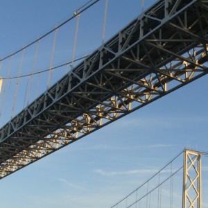 Sailing under the Chesapeake Bay Bridge