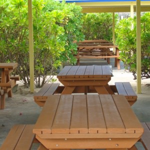 Covered picnic tables